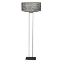 Zwarte_staande_lamp_Stang_3849ZW_met_E27_fitting_en_zwart_Sizoflor_kap