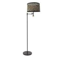 Zwarte_vloerlamp_Stang_3717ZW_met_leeslamp_en_naturel_zwart_bamboe_kap