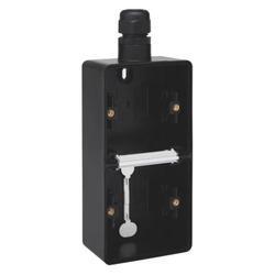 Opbouwdoos_2_V_Verticaal_1x_Wartel_Zwart